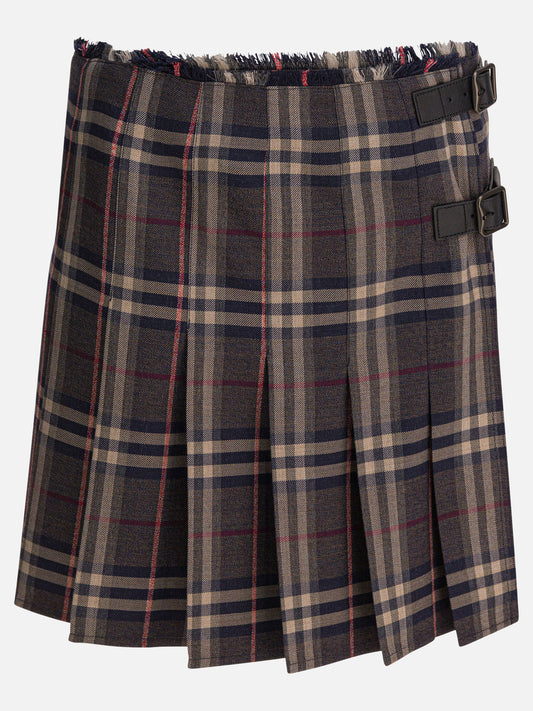 Burberry "Check" Wool mini kilt Black

