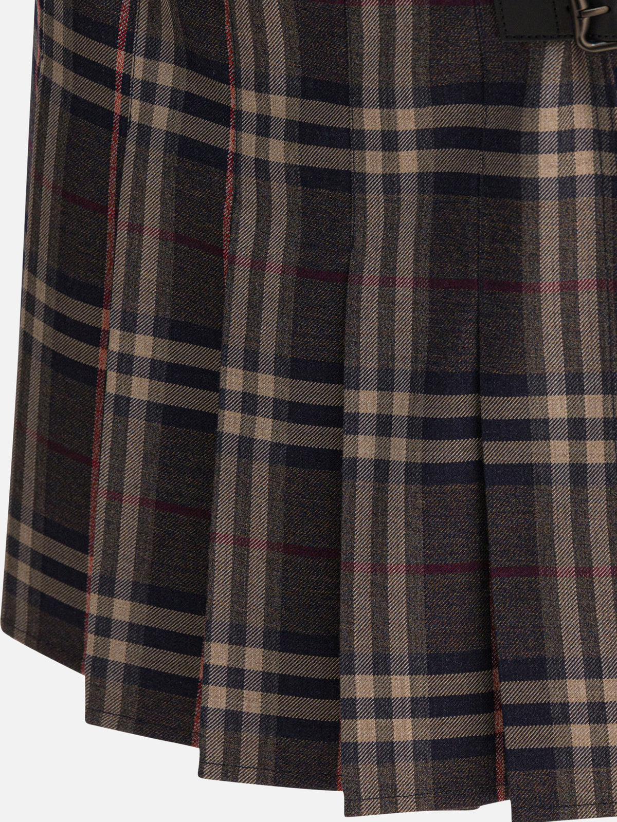 Burberry "Check" Wool mini kilt Black