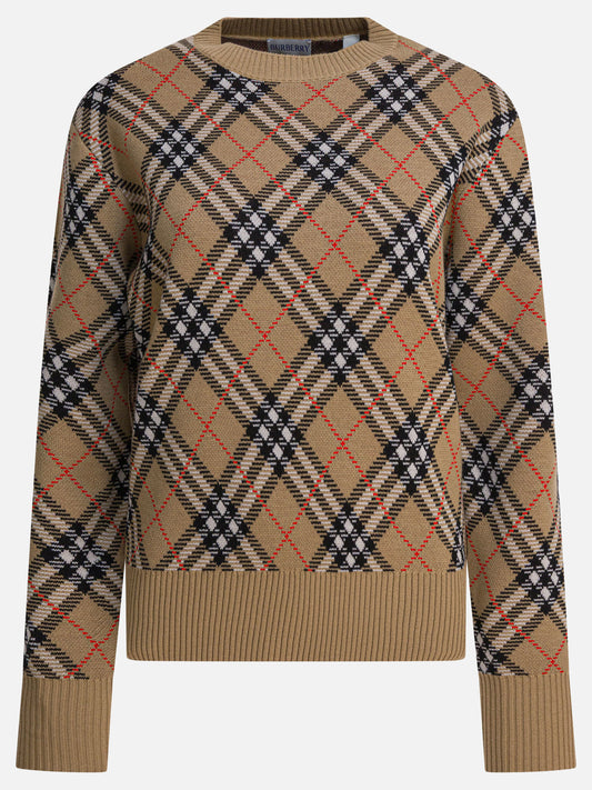 Burberry Wool blend crew neck sweater Beige

