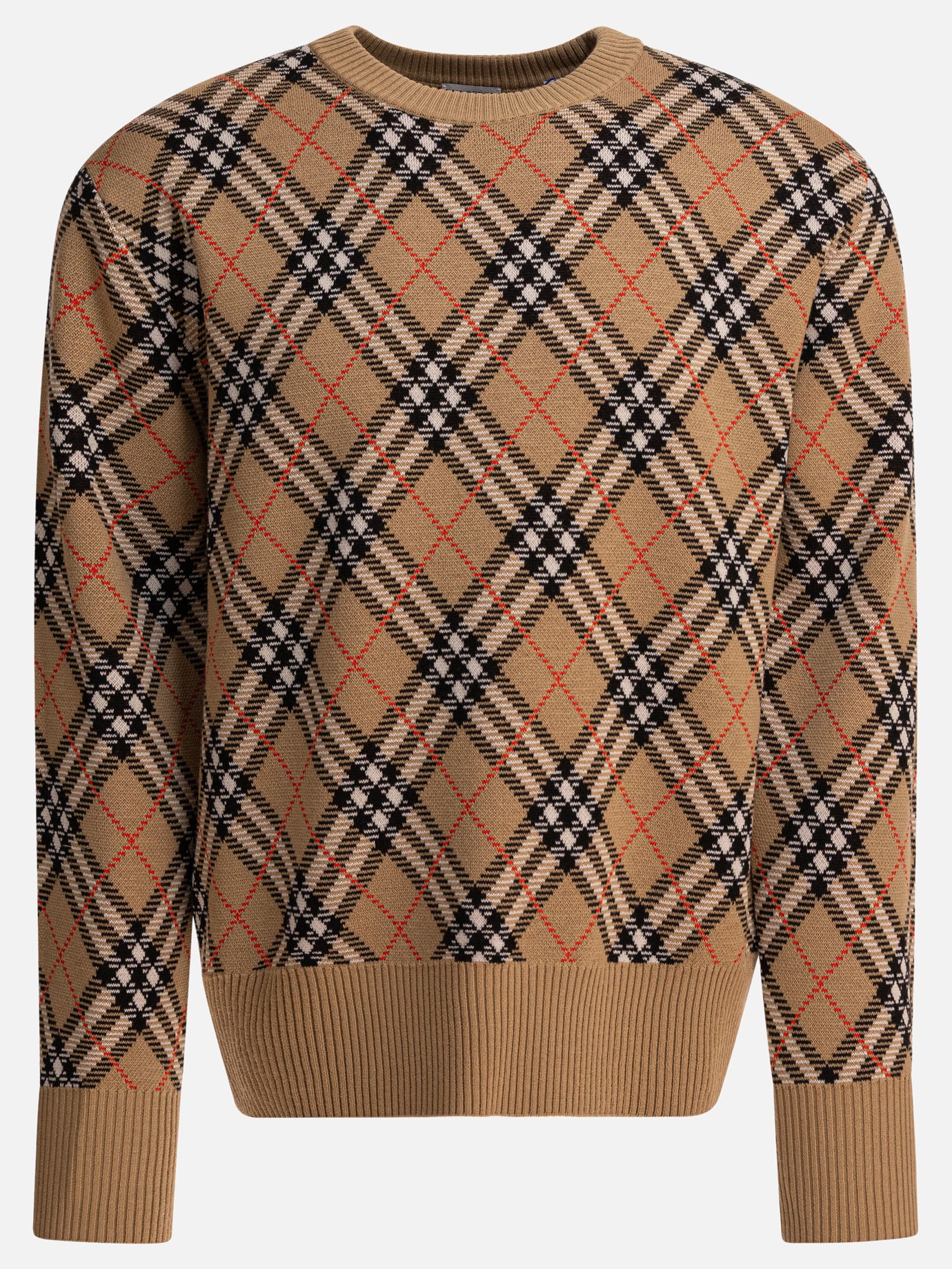 Maglioni girocollo Check  Beige - Burberry Uomo | PDP | VIETTI Online Store | Zoom-Modal
