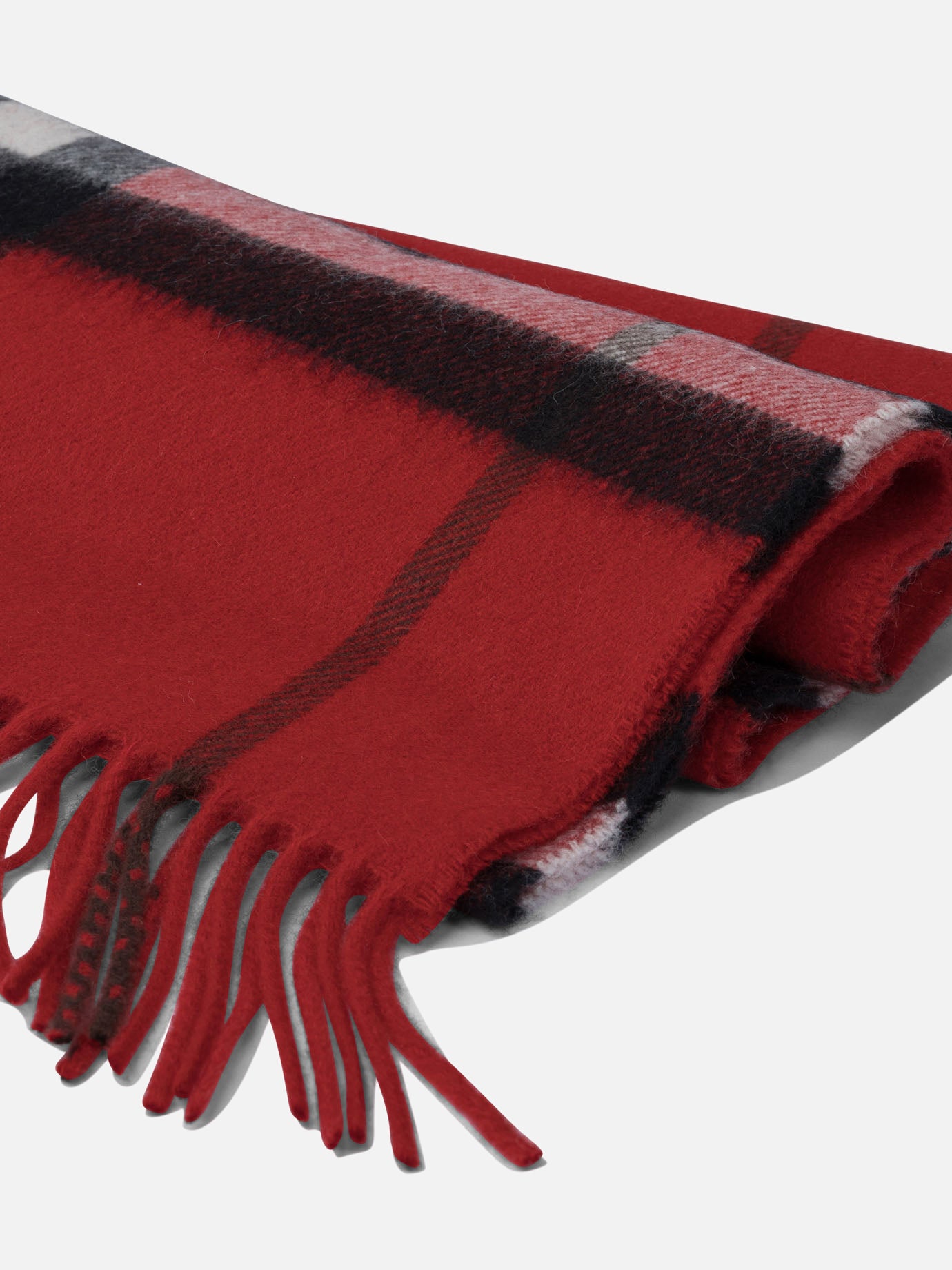 Sciarpe con frange Check  Rosso - Burberry Uomo | PDP | VIETTI Online Store | Zoom-Modal_2
