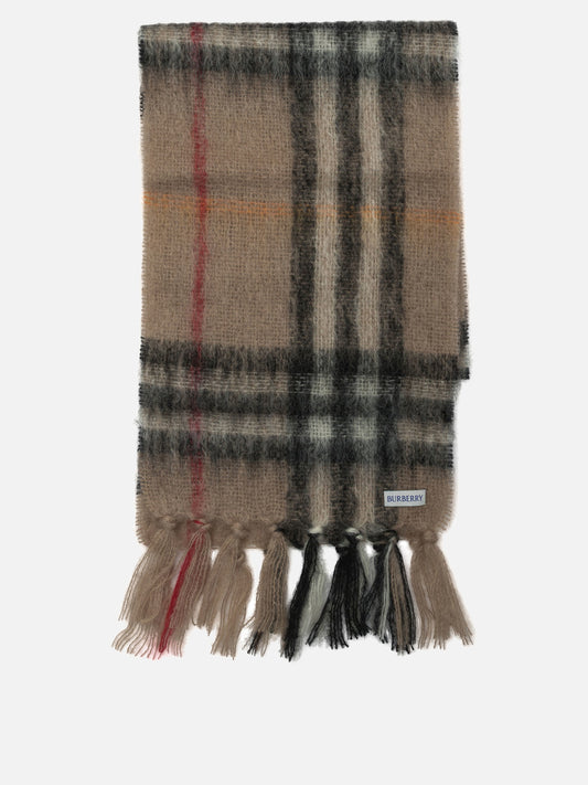 Sciarpe con frange 60% mohair 39% wool 1% polyester  Beige - Burberry Uomo | PLP | VIETTI Online Store 
