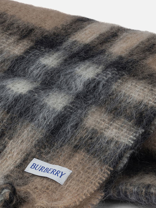 Sciarpe con frange 60% mohair 39% wool 1% polyester  Beige - Burberry Uomo | PLP | VIETTI Online Store | 2
