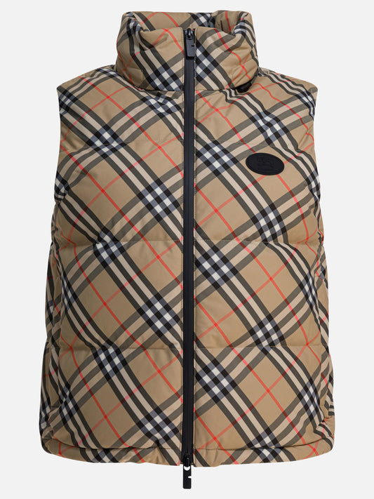 Giacche smanicate Check  Beige - Burberry Donna | PDP | VIETTI Online Store 
