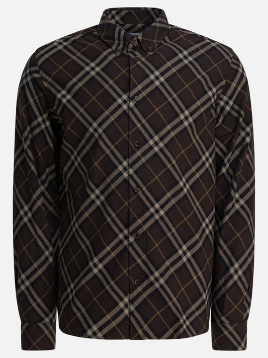 Camicie casual Check  Marrone - Burberry Uomo | PDP | VIETTI Online Store 
