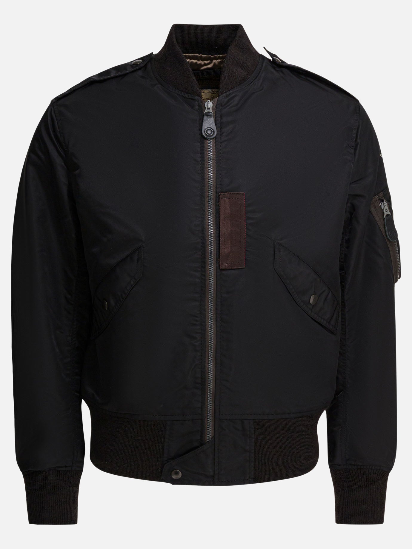 Bomber Solid colour  Nero - Buzz Rickson's Uomo | PDP | VIETTI Online Store | thumbnail