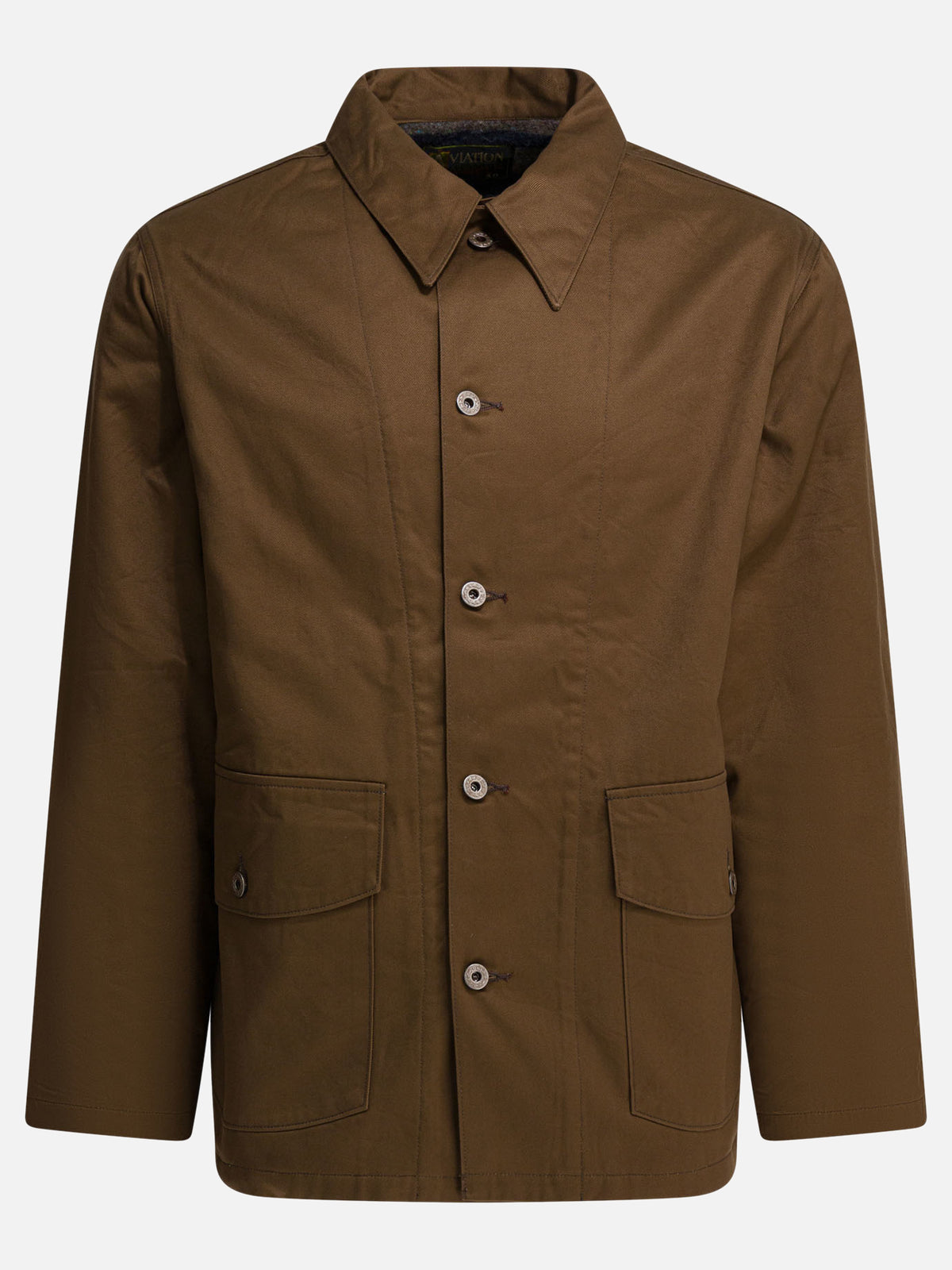 Buzz Rickson's "Aviation Associates" overshirt jacket Brown