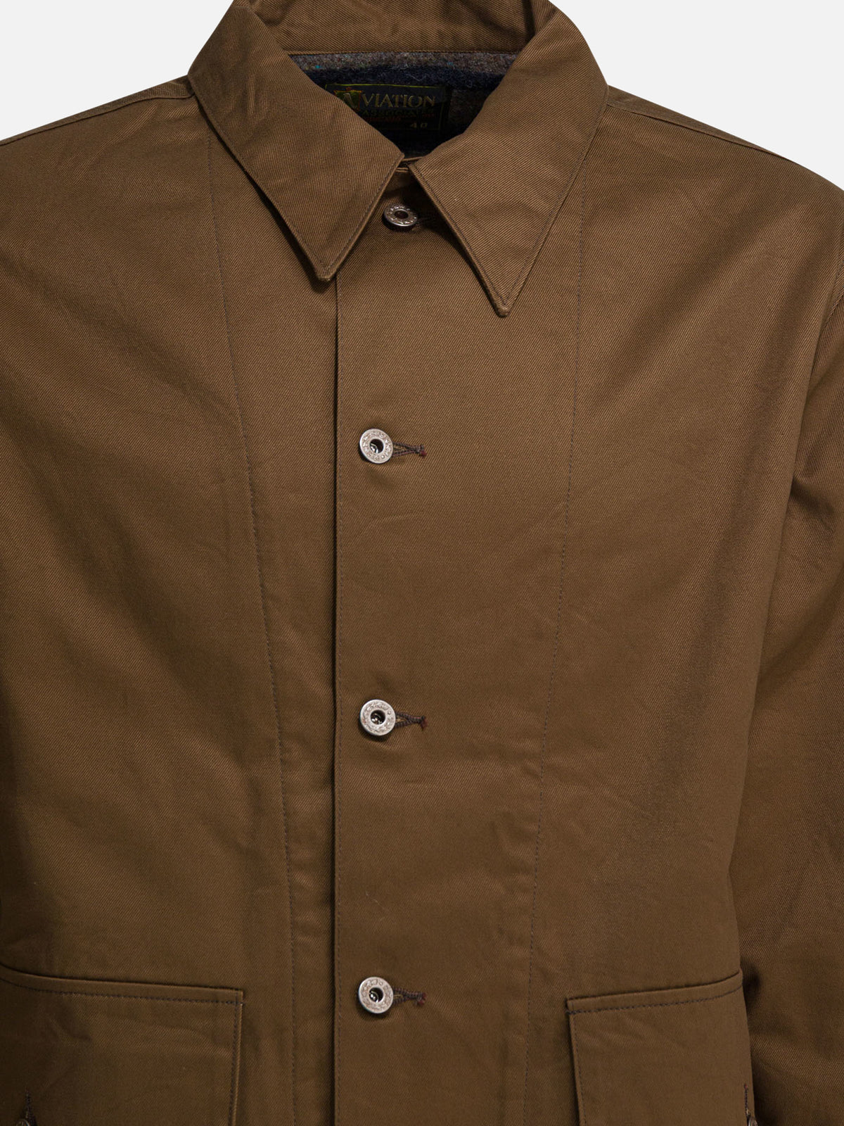 Buzz Rickson's "Aviation Associates" overshirt jacket Brown