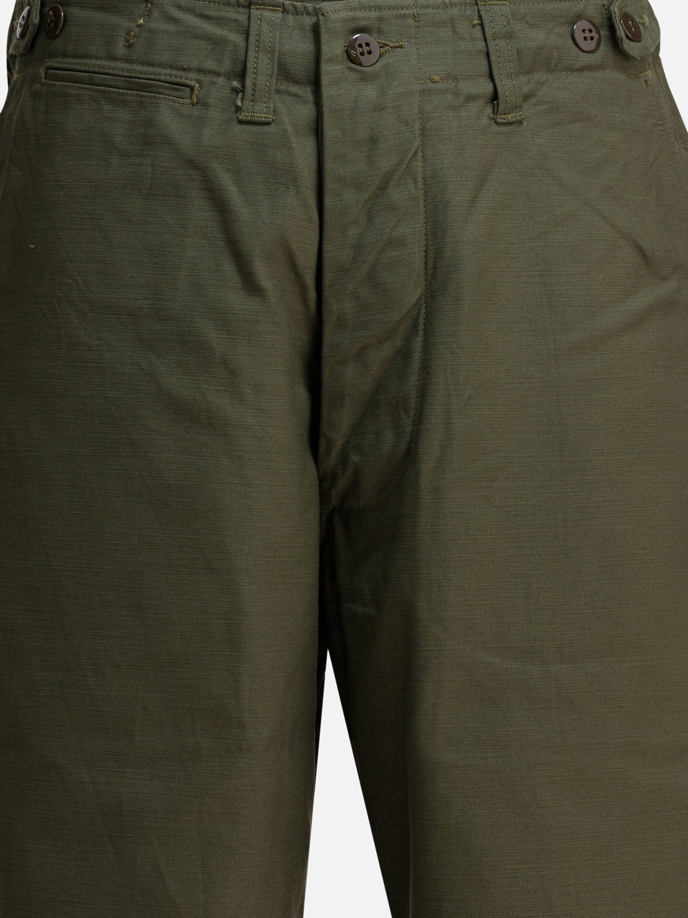 Pantaloni cargo & parachute Solid colour  Verde - Buzz Rickson's Uomo | PDP | VIETTI Online Store | thumbnail_3