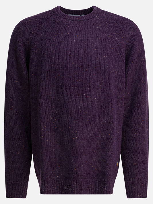 Carhartt WIP "Anglistic" wool sweater Purple

