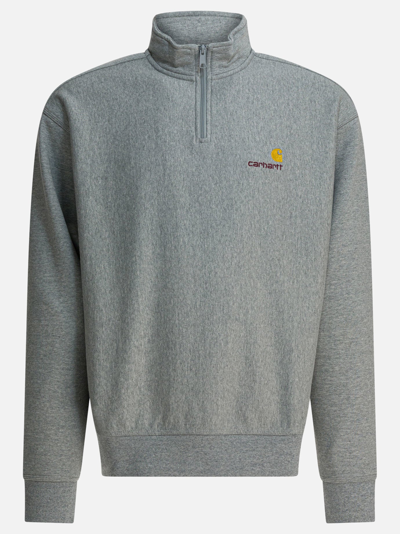 Felpe con mezza zip Logo  Grigio - Carhartt WIP Uomo | PDP | VIETTI Online Store | Zoom-Modal
