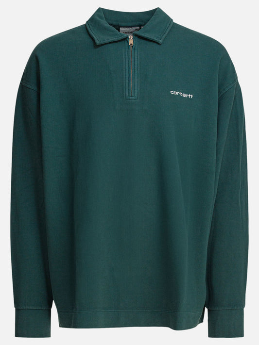 Felpe con mezza zip Logo  Verde - Carhartt WIP Uomo | PLP | VIETTI Online Store 
