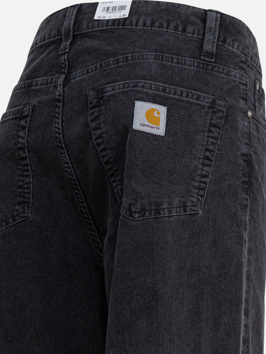 Carhartt WIP "Aaron" velvet pants Black

