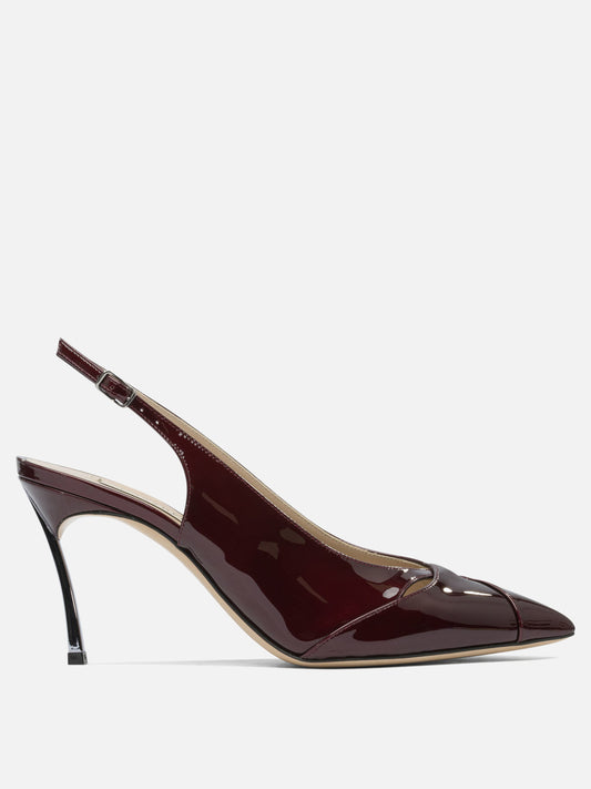 Slingbacks 100% leather - 100% leather  Bordeaux - Casadei Women | VIETTI Online Store 
