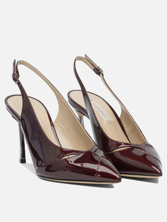 Slingbacks 100% leather - 100% leather  Bordeaux - Casadei Women | VIETTI Online Store | 2
