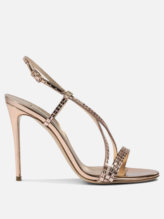 Heeled sandals 100% leather - 100% leather  Pink - Casadei Women | VIETTI Online Store 
