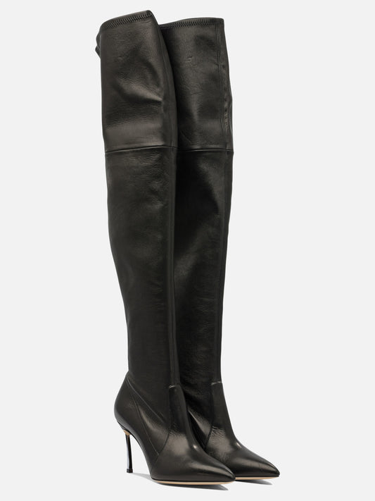 Sopra al ginocchio 100% leather - 100% leather  Nero - Casadei Donna | PDP | VIETTI Online Store | 2
