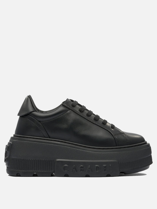 Sneaker basse 100% leather - 100% rubber  Nero - Casadei Donna | PDP | VIETTI Online Store 
