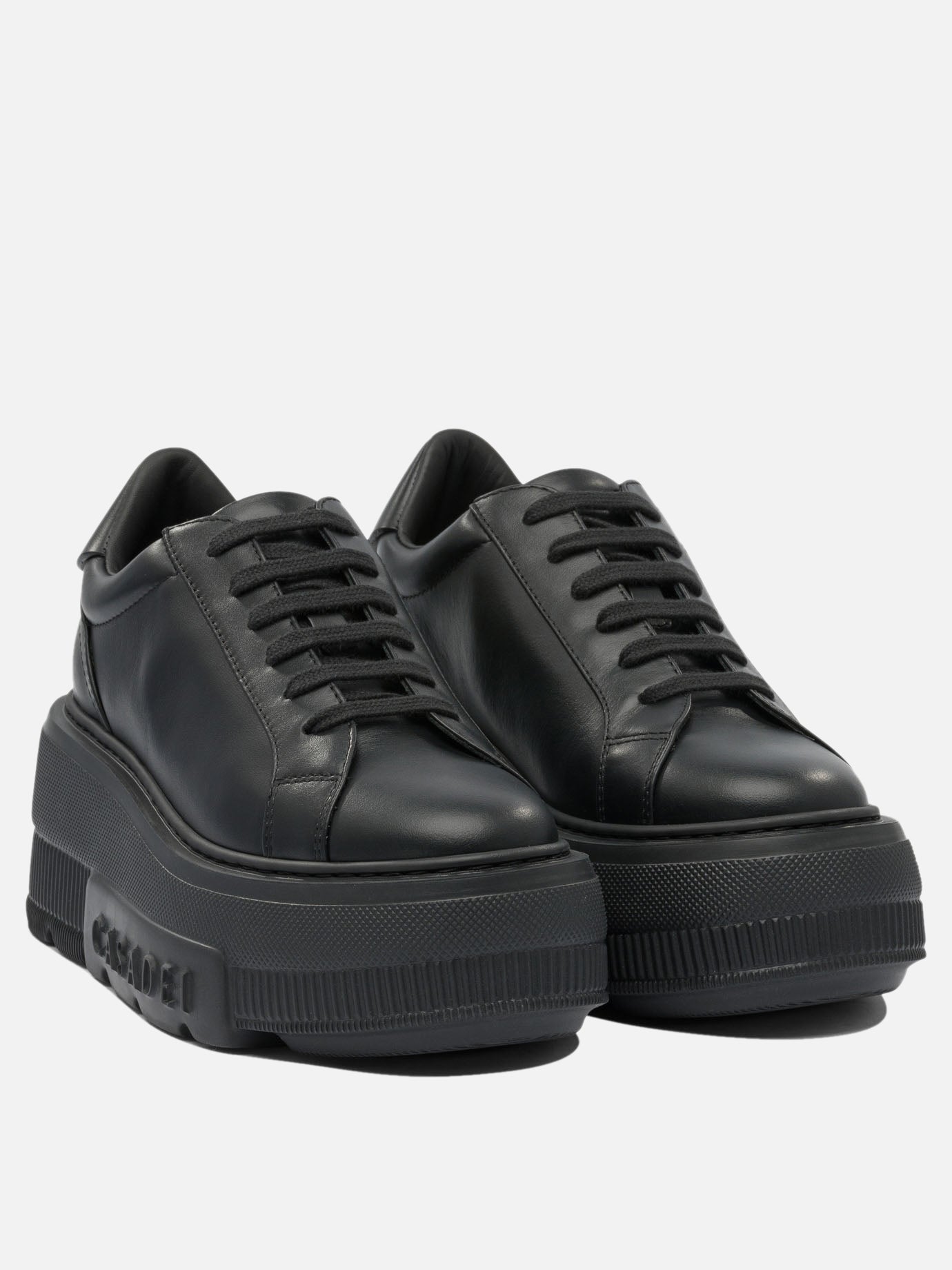 Sneaker basse 100% leather - 100% rubber  Nero - Casadei Donna | PDP | VIETTI Online Store | Zoom-Modal_2
