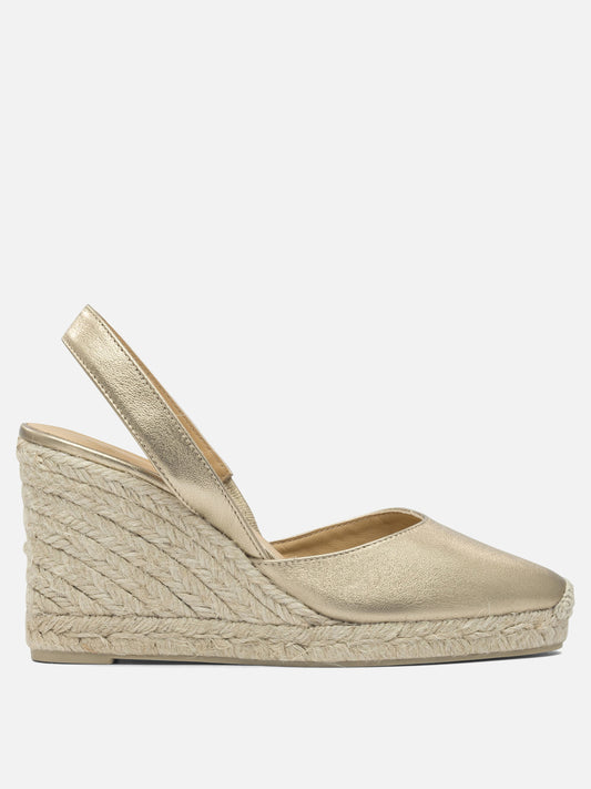 Espadrilles alte 100% leather - 100% rubber  Oro - Castañer Donna | PLP | VIETTI Online Store 
