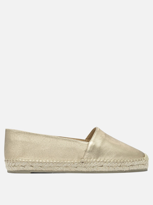 Espadrilles basse 100% leather - 100% rubber  Oro - Castañer Donna | PLP | VIETTI Online Store 
