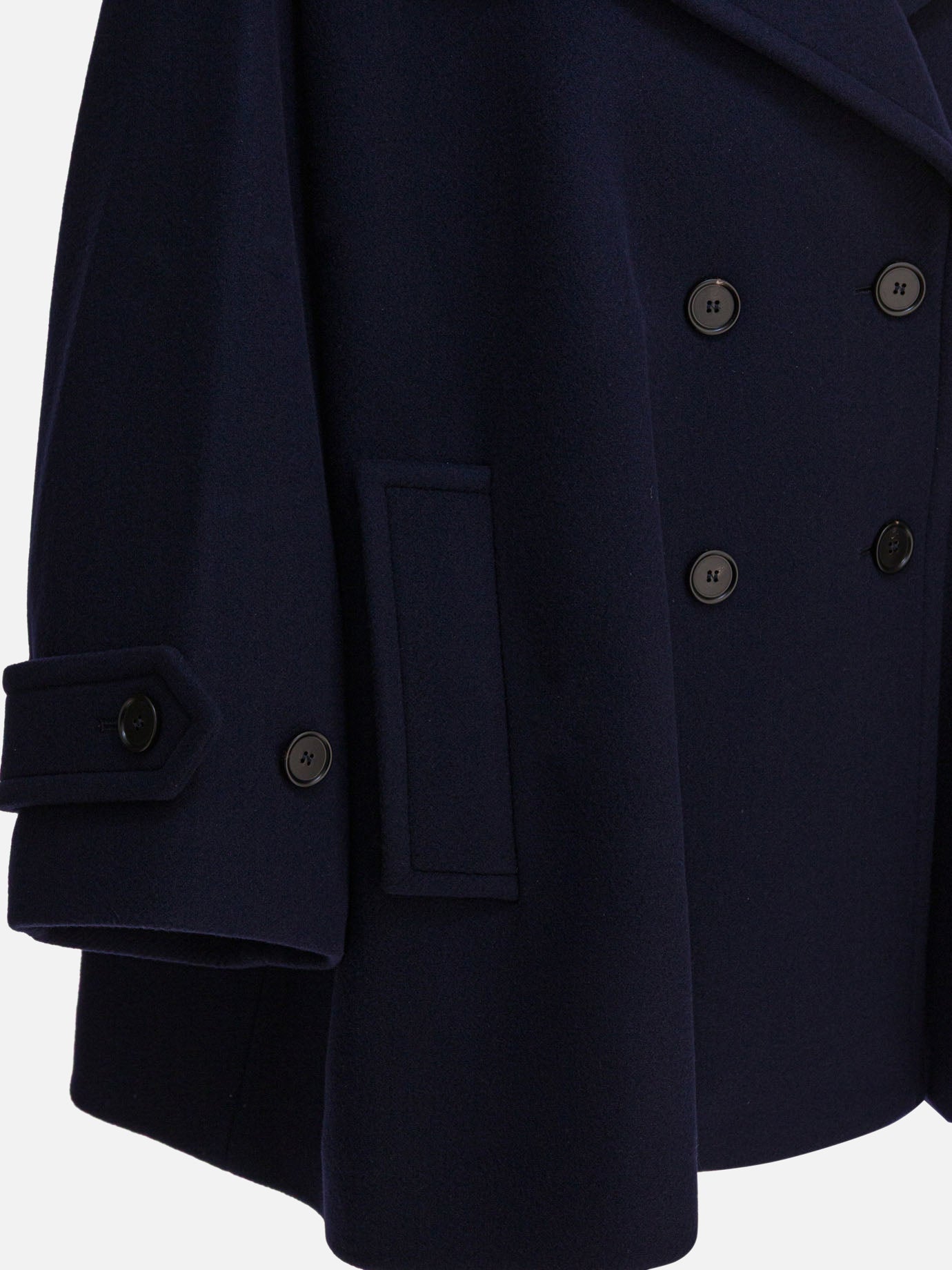 コート Chloe FW25 Double breasted wool coat (CH25AMA26952 48B) Chloé Double-breasted wool coat Blue - Women | VIETTI Online