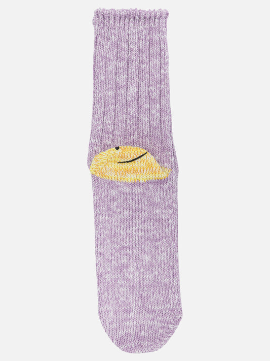 KAPITAL "Rainbow Happy Heel" Socks Purple

