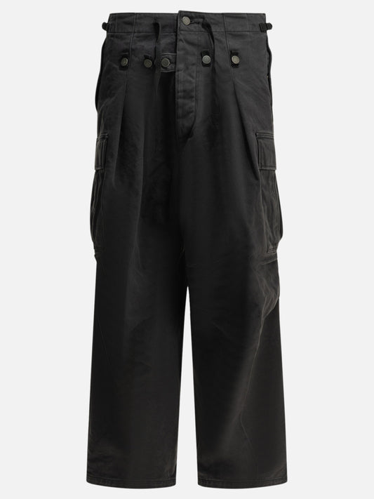 Cargo & parachute trousers Solid colour  Black - KAPITAL Men | PLP | VIETTI Online Store 
