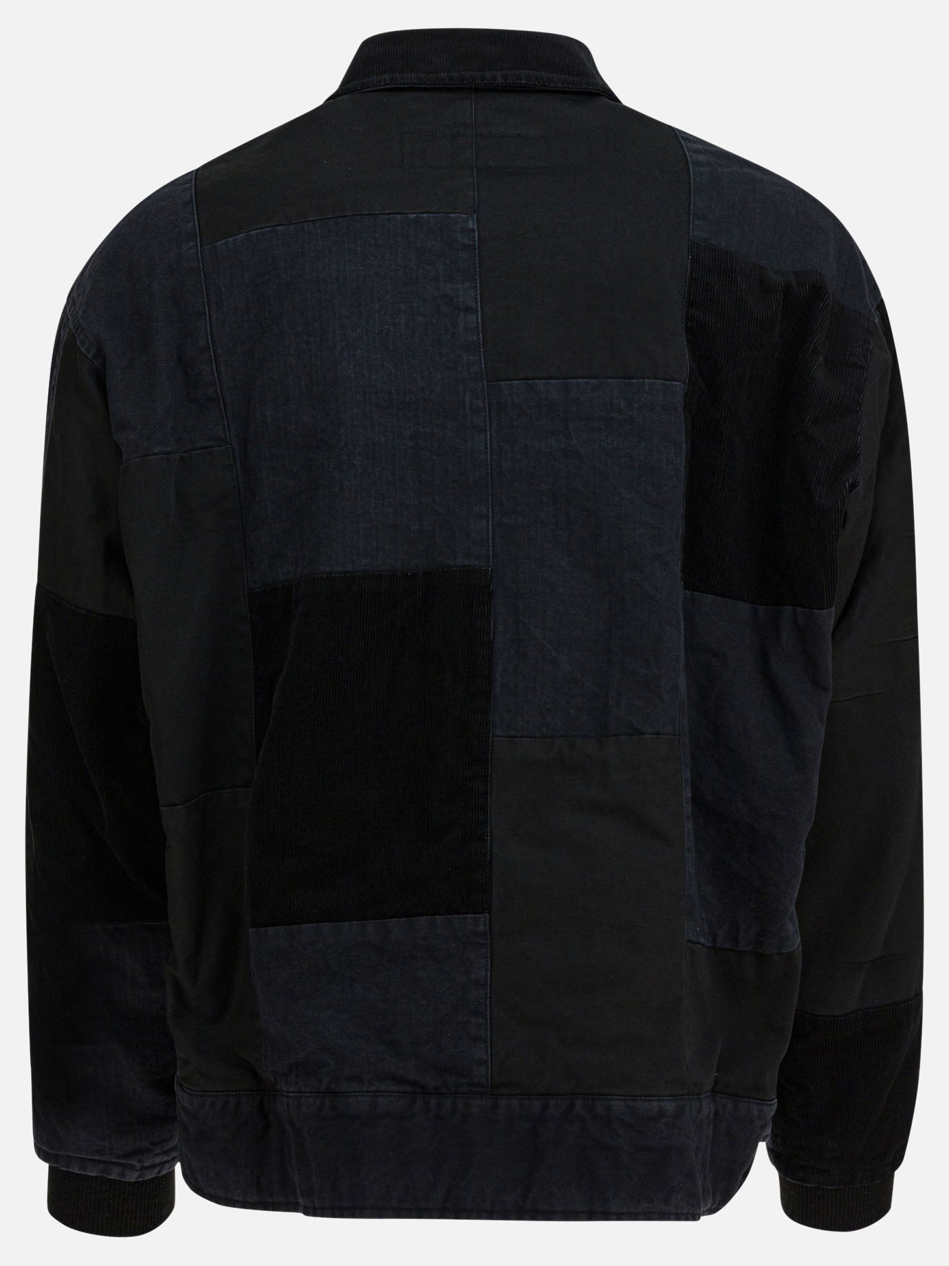 Comme Des Garçons Homme Jacket with tone-on-tone patchwork Black