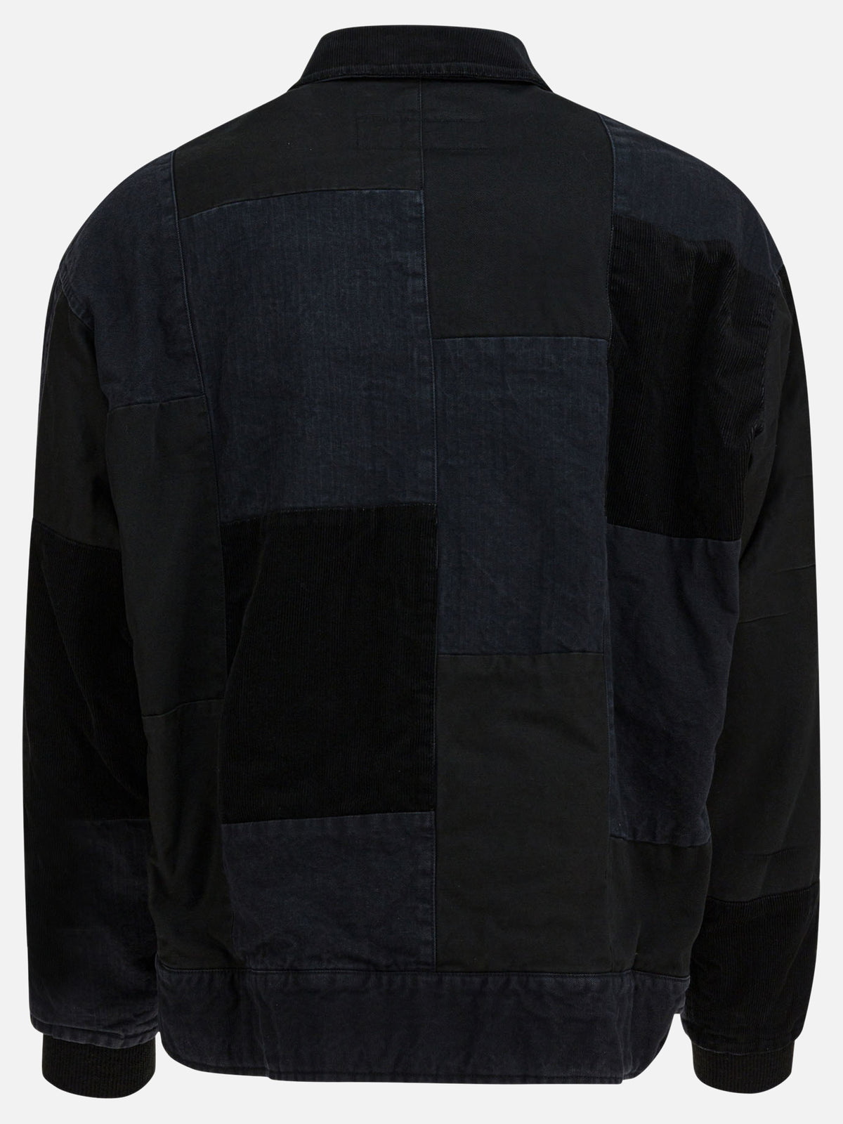 Comme Des Garçons Homme Jacket with tone-on-tone patchwork Black