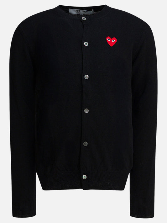 Cardigan Logo  Nero - Comme Des Garçons Play Uomo | PDP | VIETTI Online Store 
