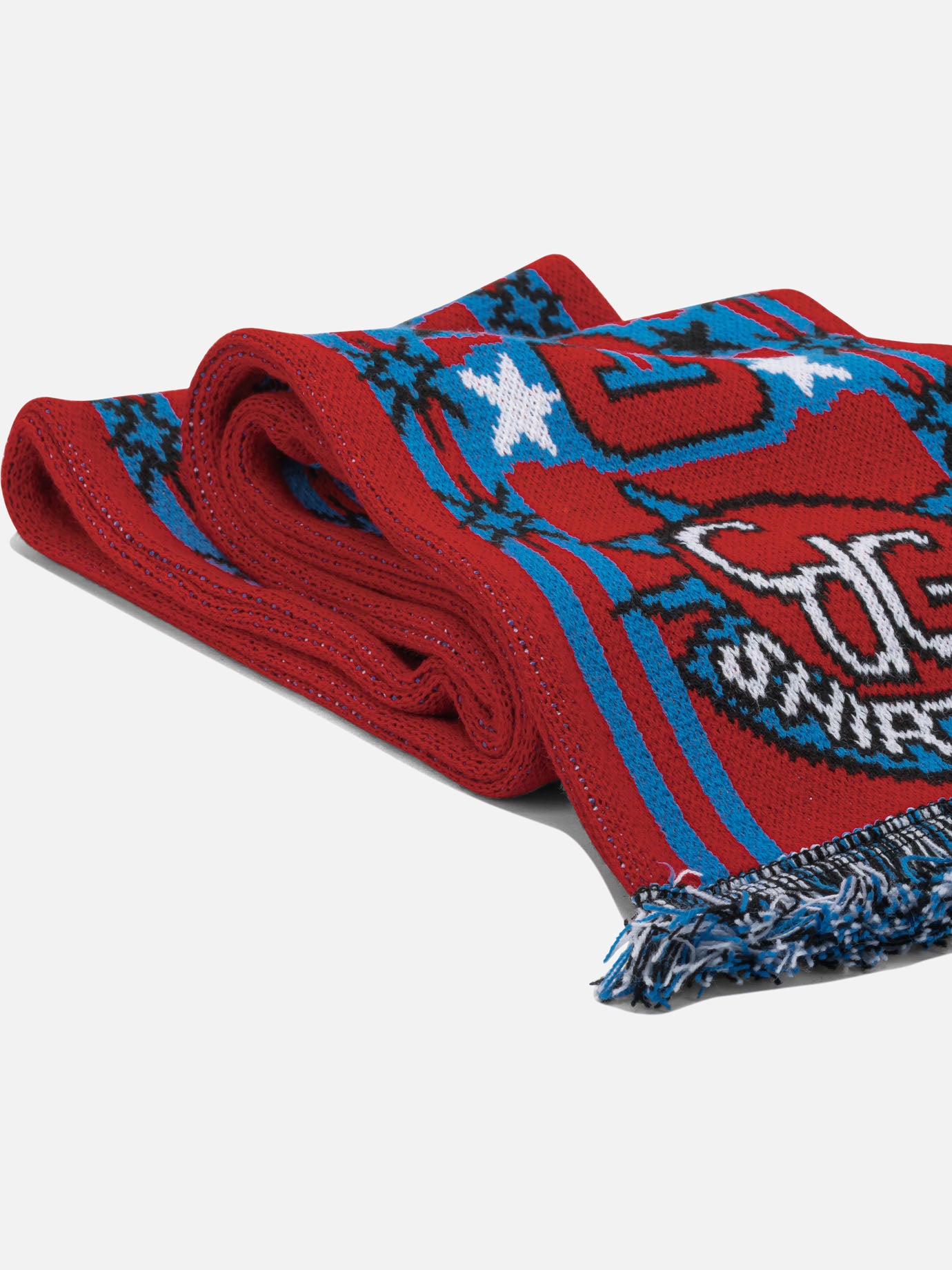 Fringed scarves 100% acrylic  Red - Comme Des Garçons Shirt Men | PDP | VIETTI Online Store | Zoom-Modal_2
