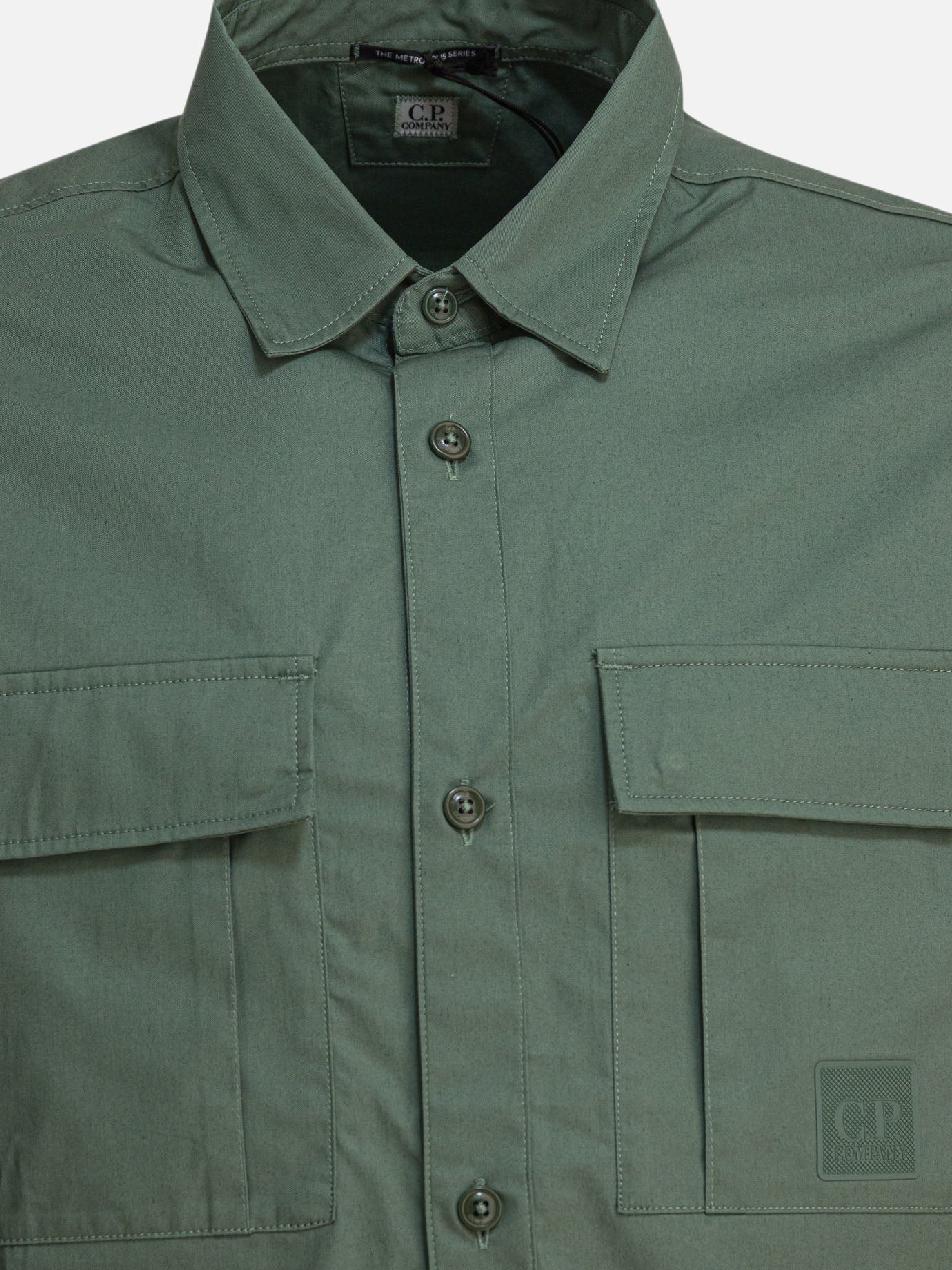 Camicie casual Tinta unita  Verde - C.P. Company Uomo | PDP | VIETTI Online Store | Zoom-Modal_3
