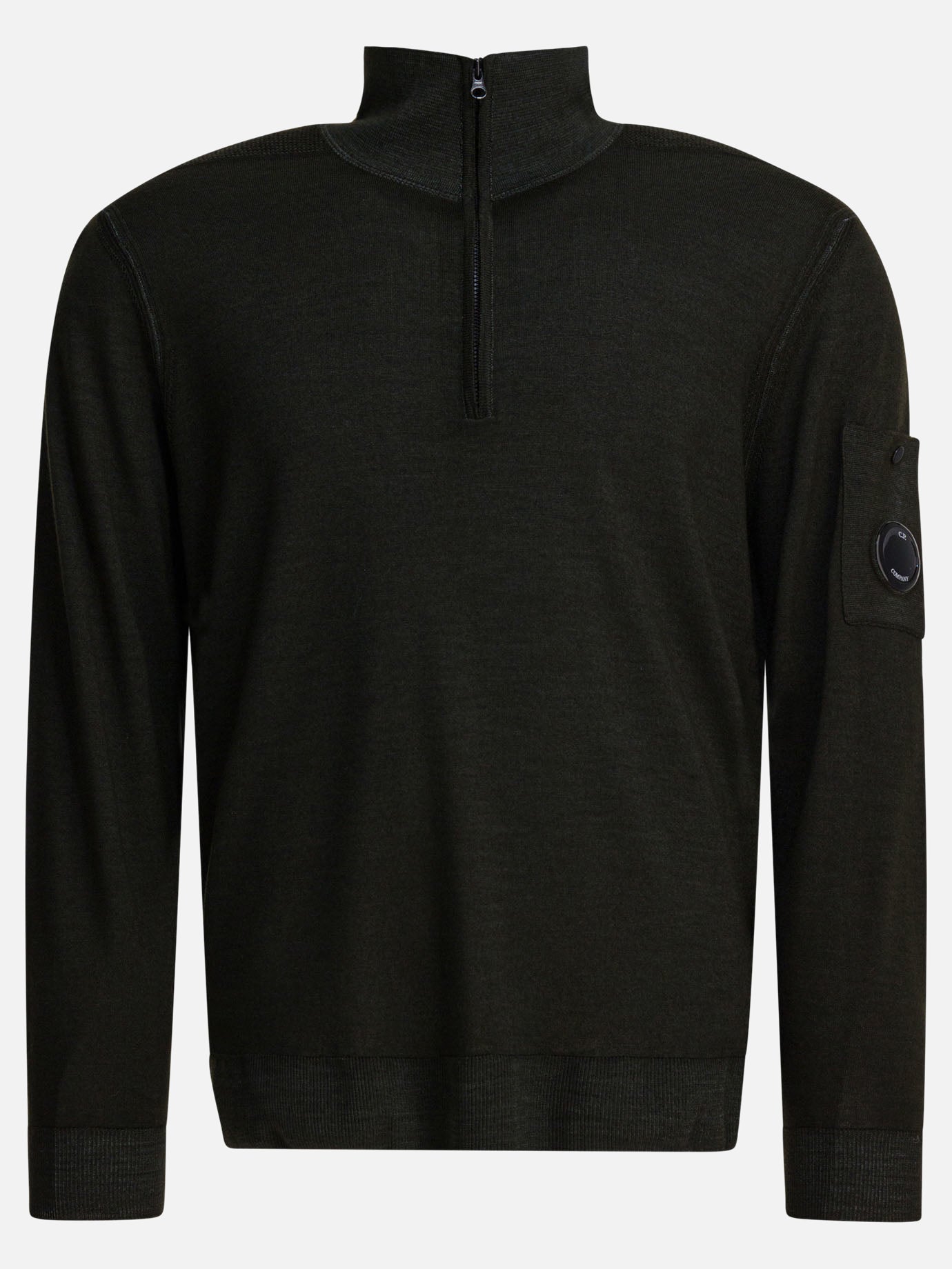Maglioni con mezza zip Solid colour  Grigio - C.P. Company Uomo | PDP | VIETTI Online Store | thumbnail