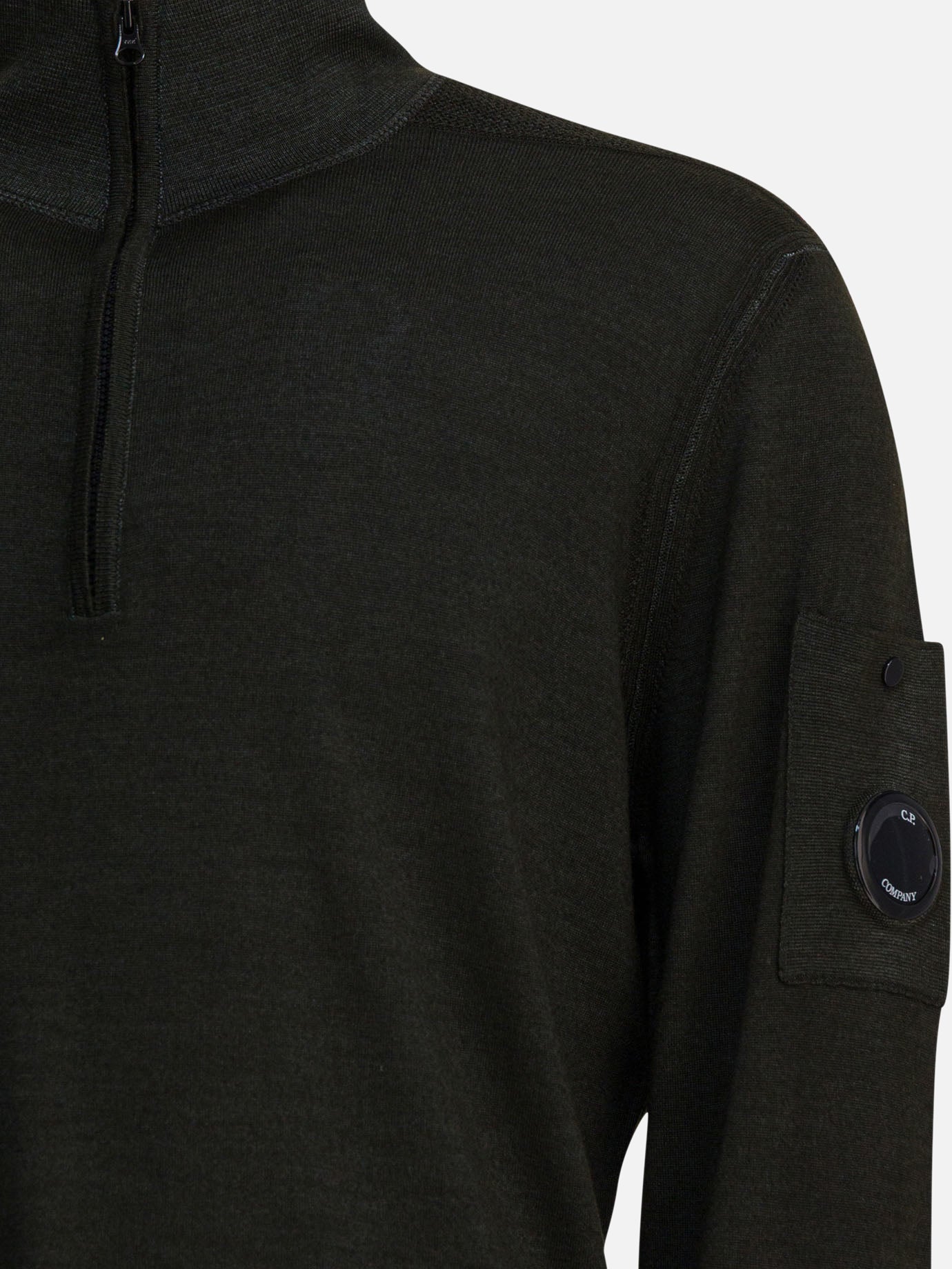 Maglioni con mezza zip Solid colour  Grigio - C.P. Company Uomo | PDP | VIETTI Online Store | thumbnail_4