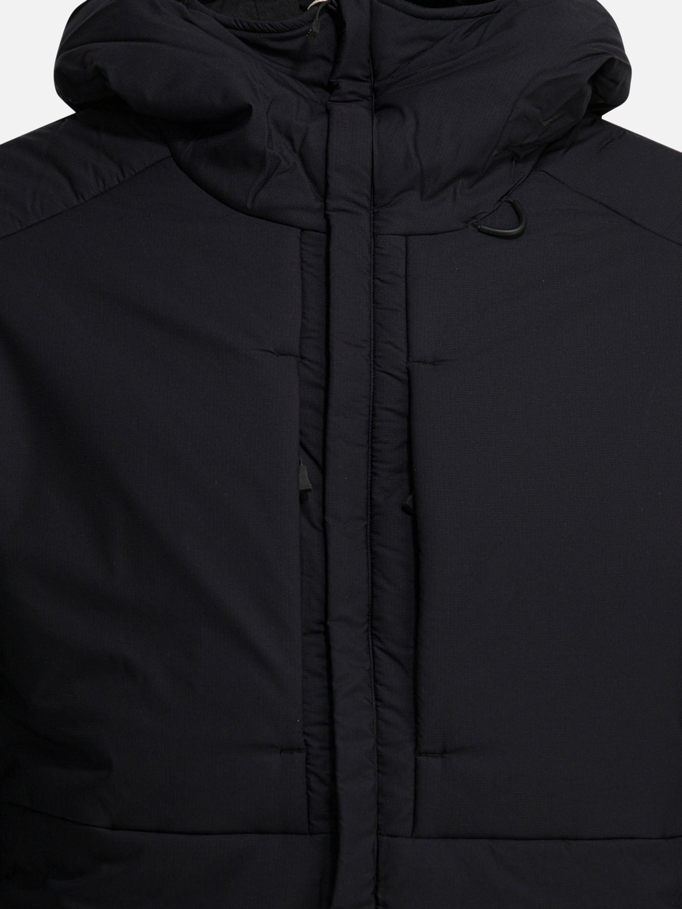 Daiwa Pier 39 Short down jacket with zipper and hood Black - Men