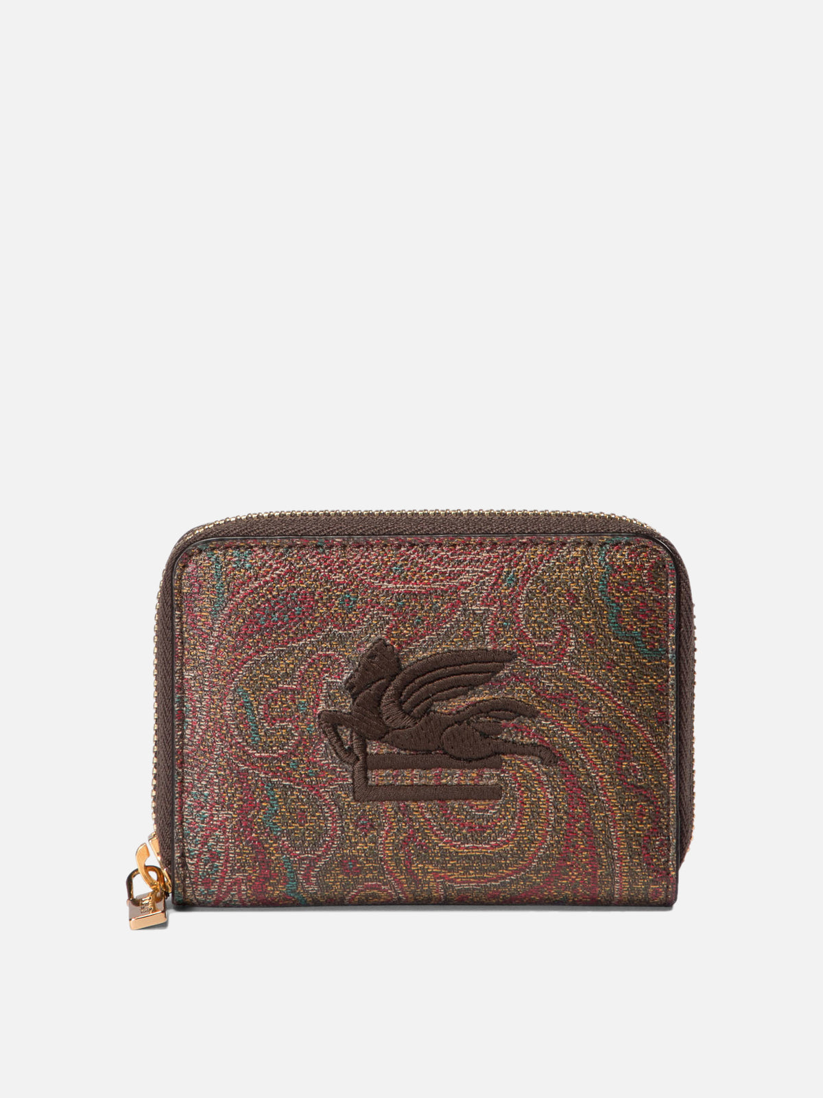 Etro Coin purse "Arnica" with Pegasus Bordeaux