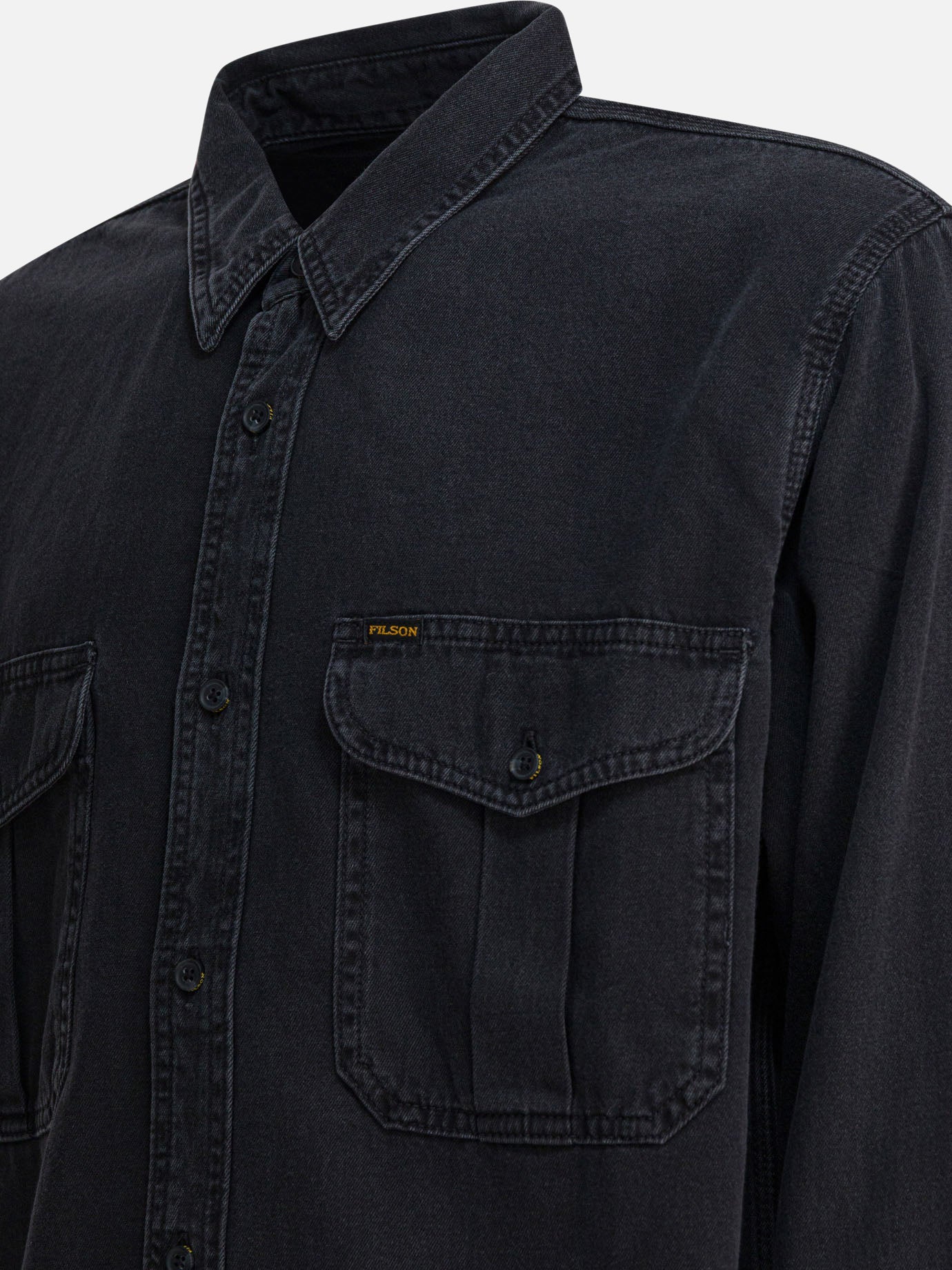 Giacche overshirt Solid colour  Nero - Filson Uomo | PDP | VIETTI Online Store | Zoom-Modal_4
