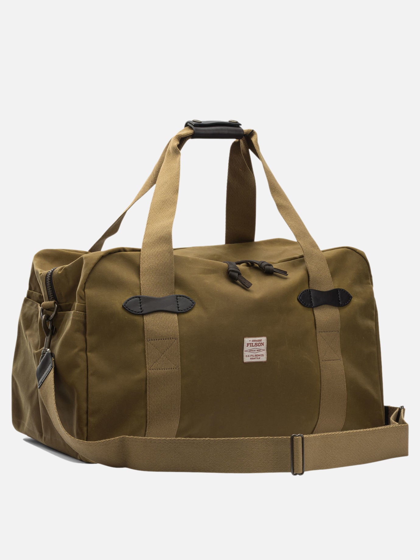 Filson ブラウン バッグ Filson Tin Cloth Tote Bag With Zipper Dark Tan, sturdy shopper