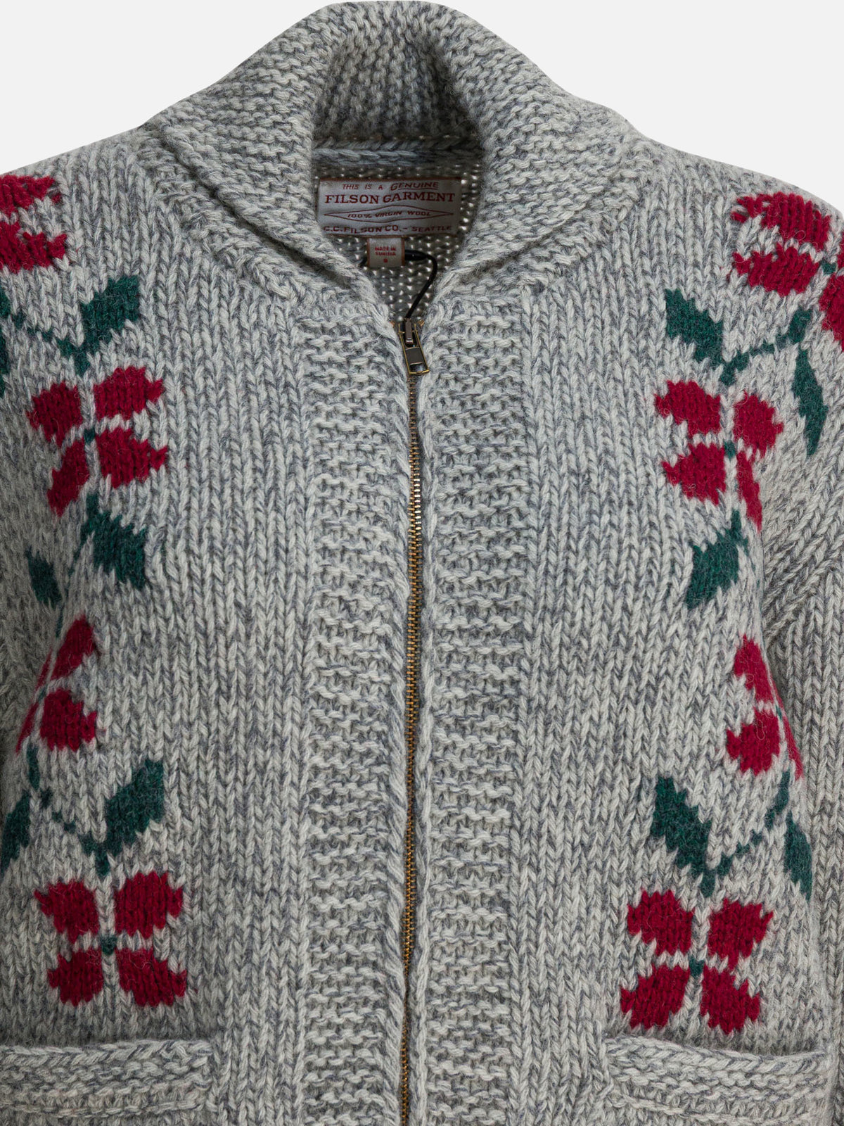 Filson Wool cardigan with zipper Grey