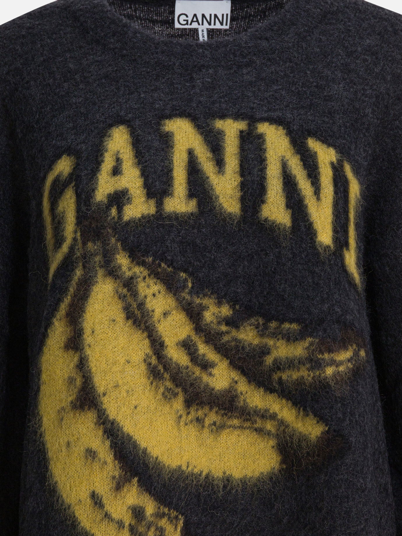 Crewneck sweaters Logo  Black - Ganni Women | PDP | VIETTI Online Store | Zoom-Modal_3
