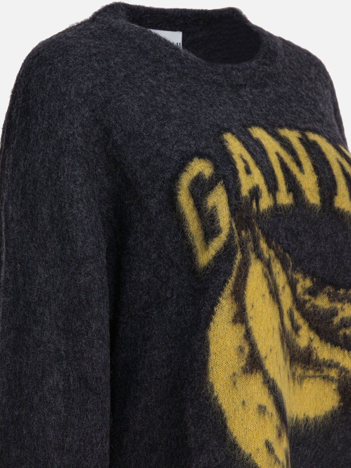 Crewneck sweaters Logo  Black - Ganni Women | PDP | VIETTI Online Store | thumbnail_4