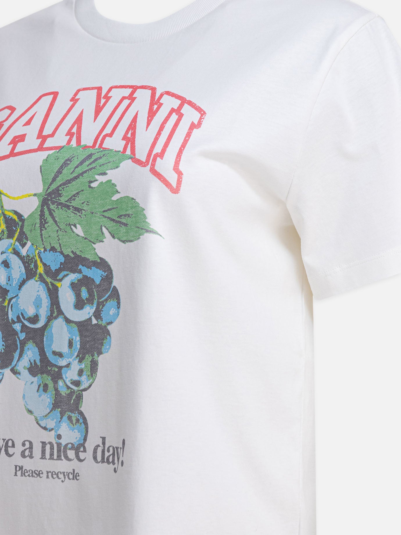 T-shirt girocollo Logo  Beige - Ganni Donna | PDP | VIETTI Online Store | thumbnail_4