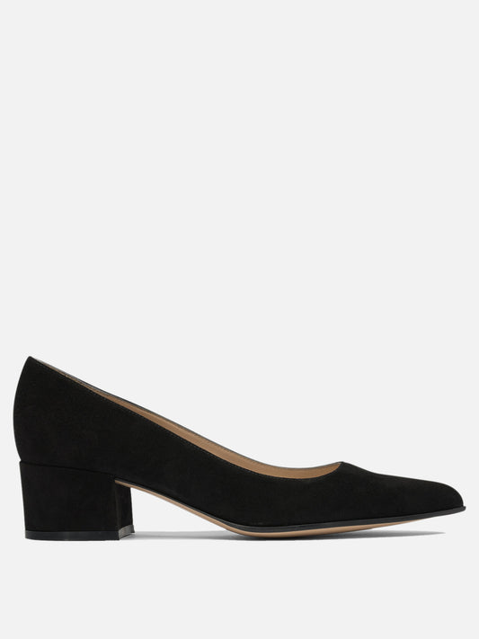 Décolleté 100% suede - 100% leather  Nero - Gianvito Rossi Donna | VIETTI Online Store 
