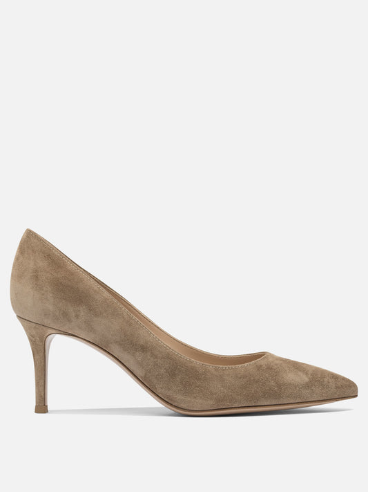 Décolleté 100% suede - 100% leather  Beige - Gianvito Rossi Donna | VIETTI Online Store 
