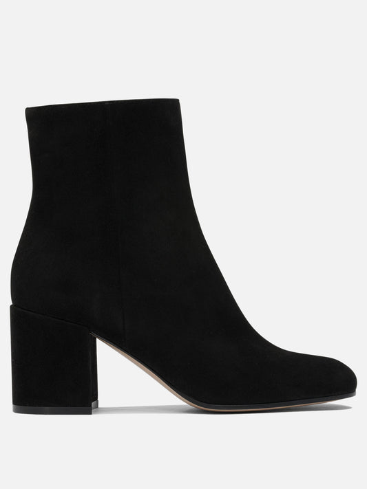 Stivaletti con zip 100% suede - 100% leather  Nero - Gianvito Rossi Donna | VIETTI Online Store 
