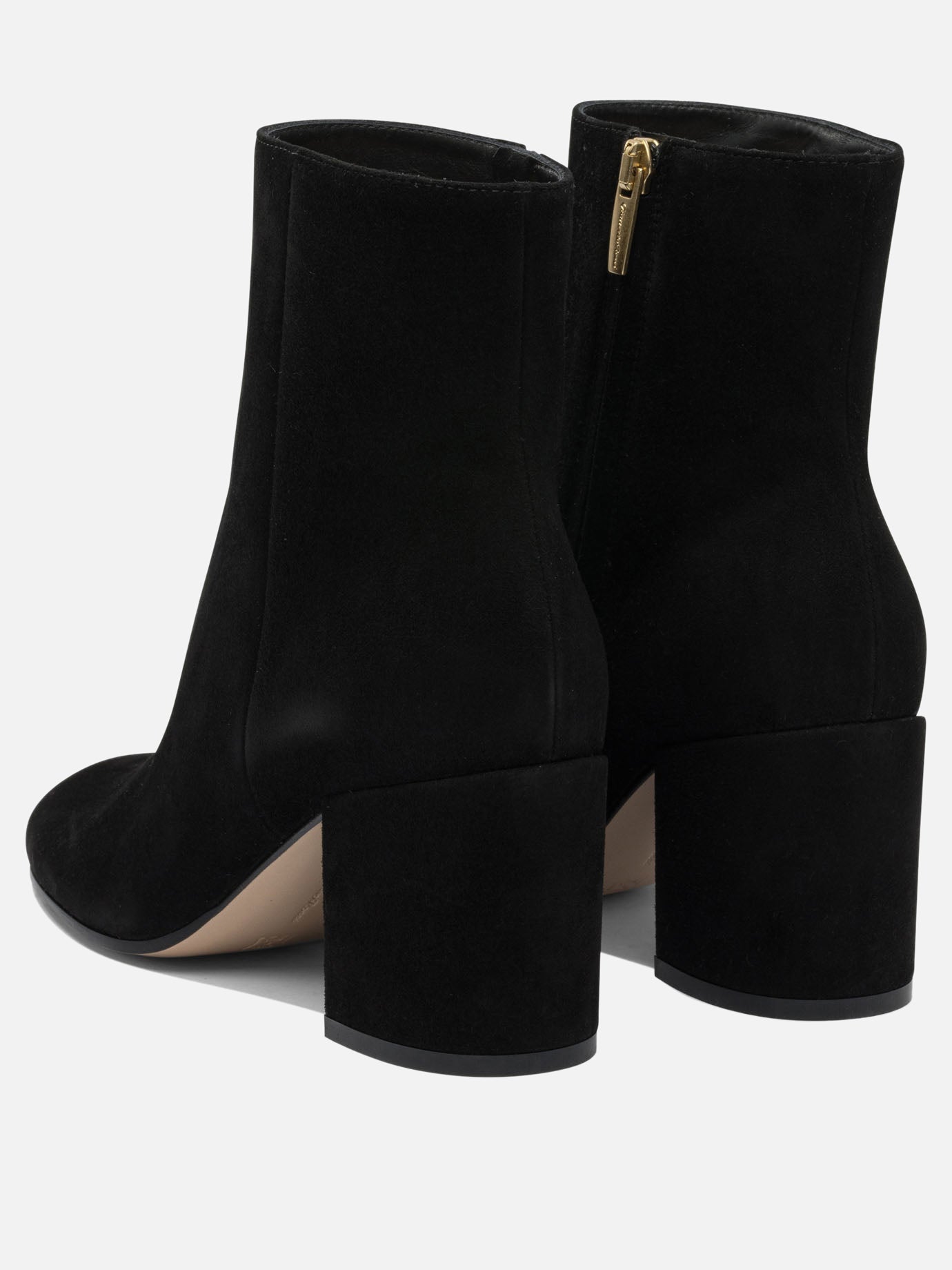 Stivaletti con zip 100% suede - 100% leather  Nero - Gianvito Rossi Donna | PDP | VIETTI Online Store | thumbnail_4
