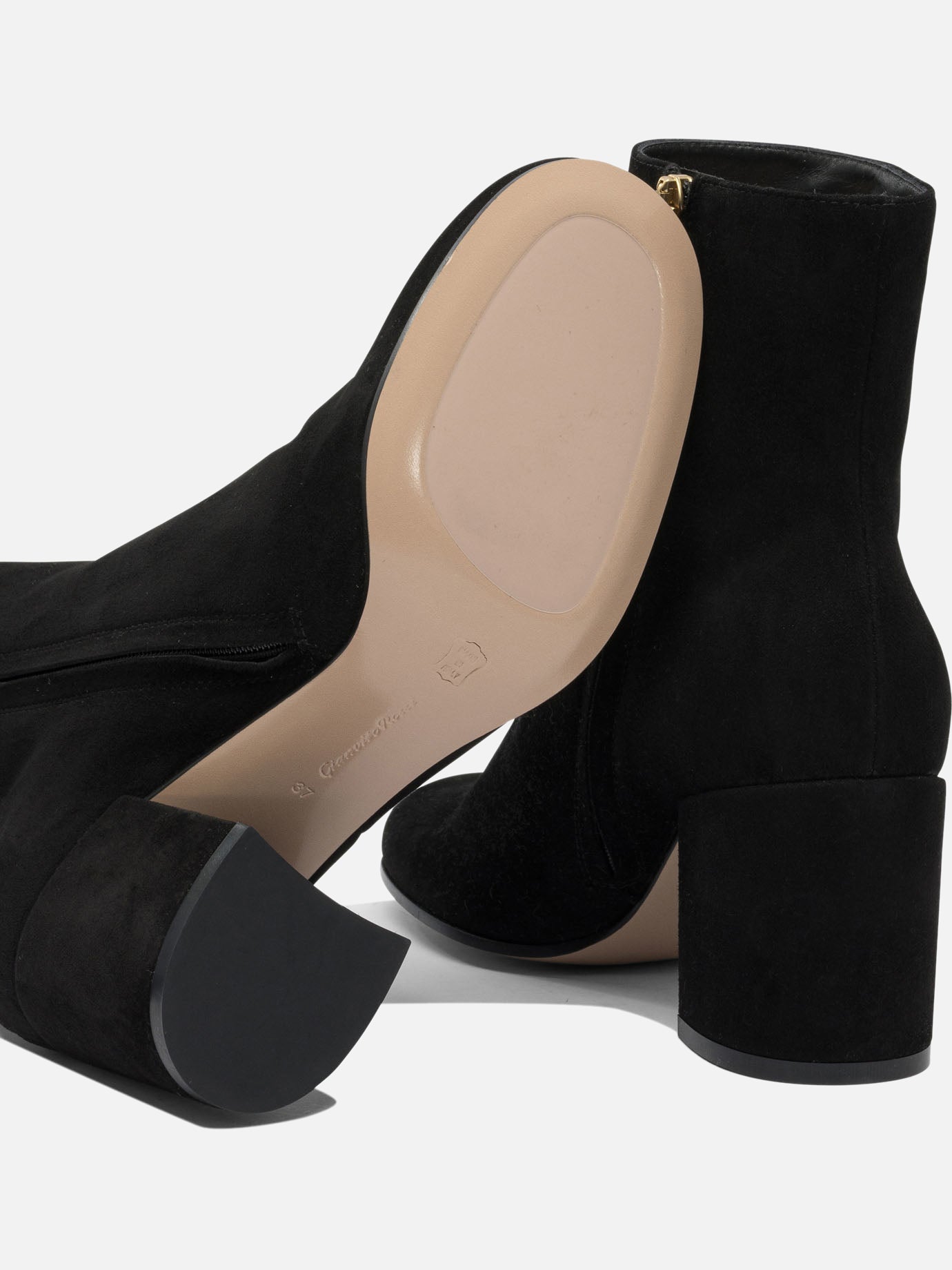 Stivaletti con zip 100% suede - 100% leather  Nero - Gianvito Rossi Donna | PDP | VIETTI Online Store | thumbnail_5