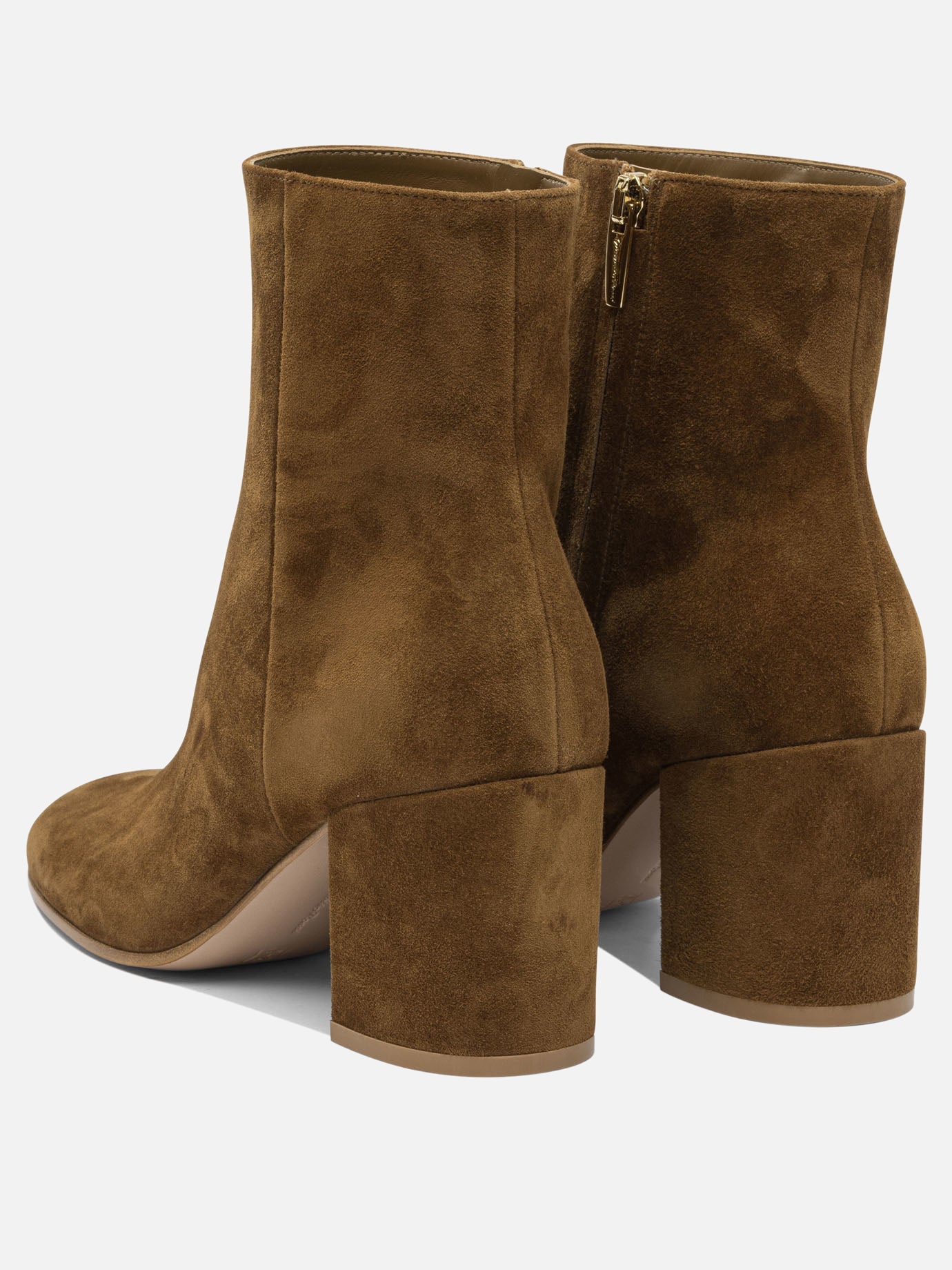 Stivaletti con zip 100% suede - 100% leather  Marrone - Gianvito Rossi Donna | PDP | VIETTI Online Store | Zoom-Modal_4
