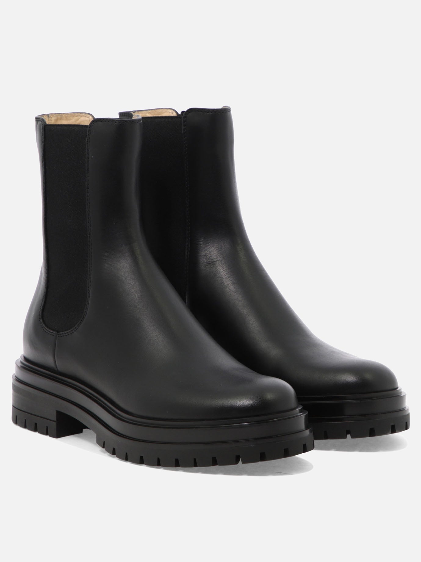 Stivaletti Chelsea 100% leather - 100% rubber  Nero - Gianvito Rossi Donna | PDP | VIETTI Online Store | thumbnail_2
